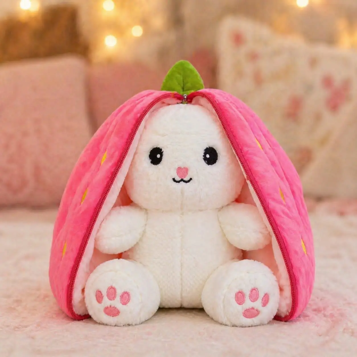 Strawberry Bunny Plush Toy